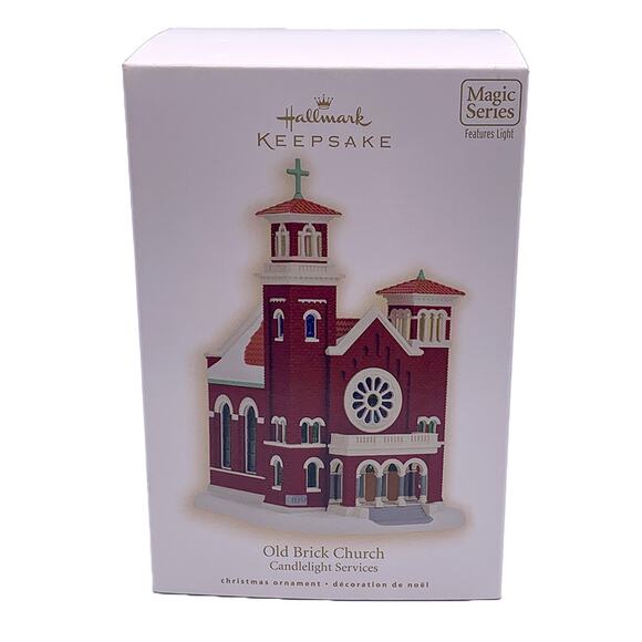Hallmark Keepsake 2009 Candlelight Services #12 Old Brick Church Ornament in Box - Picture 1 of 8
